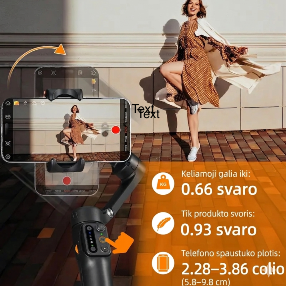 Hohem V3 Išmaniojo Telefono Stabilizatorius – Paverskite Savo Kadrus Profesionaliais!