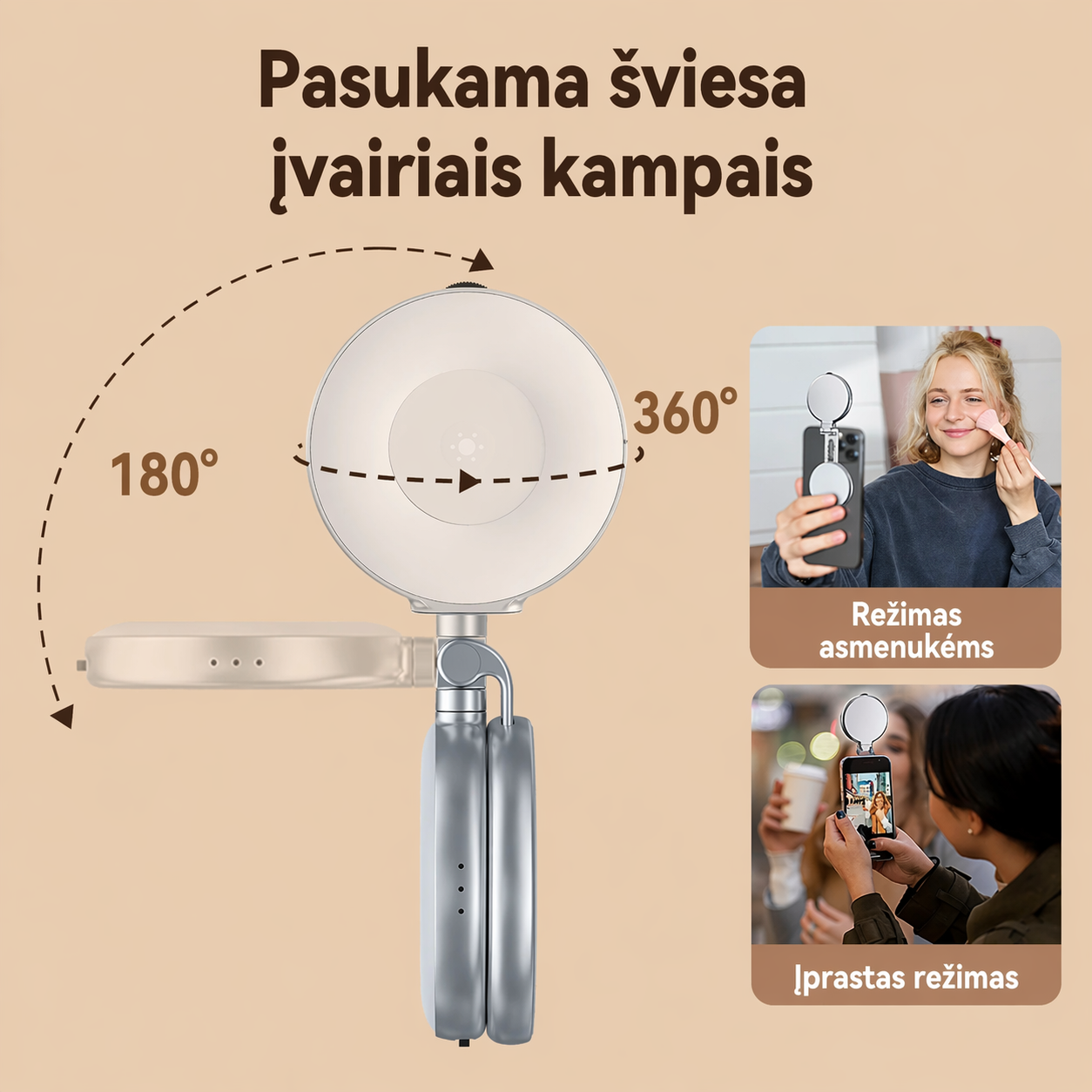 TELESIN Magnetinis Išmaniojo Telefono Apšvietimas – Jūsų Kadrų Kokybės Paslaptis!