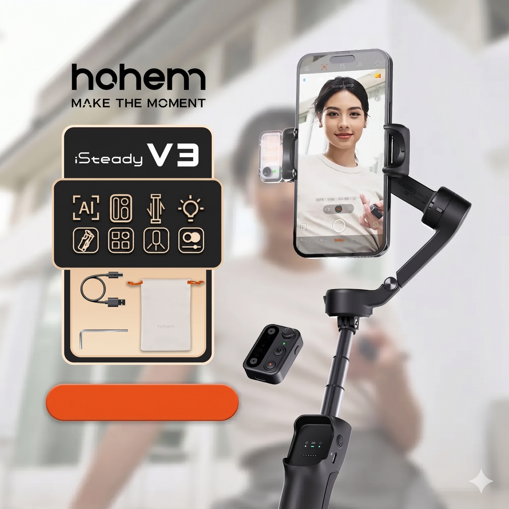 Hohem V3 Išmaniojo Telefono Stabilizatorius – Paverskite Savo Kadrus Profesionaliais!