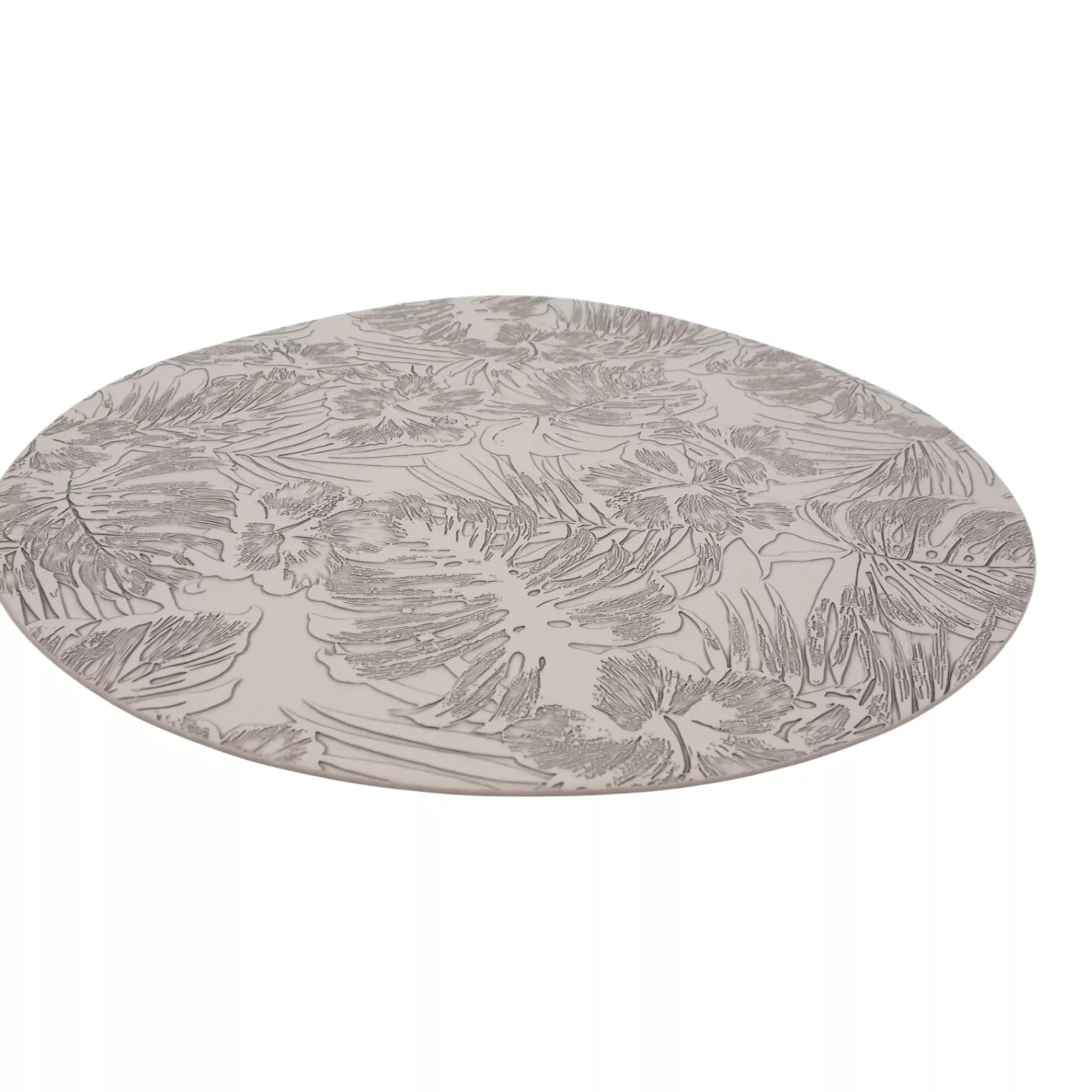 38 cm apvalus stalo padėkliukas BALTAS