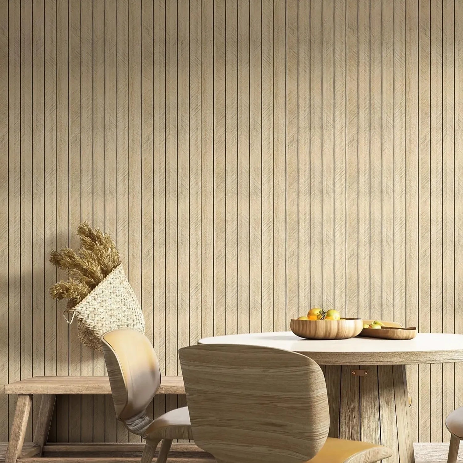 3D dekoratyvinė sienų panelė (lipni) – medžio imitacija 300 x 45 cm