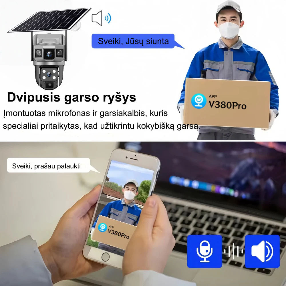 Belaidė 4G kamera su signalizacija