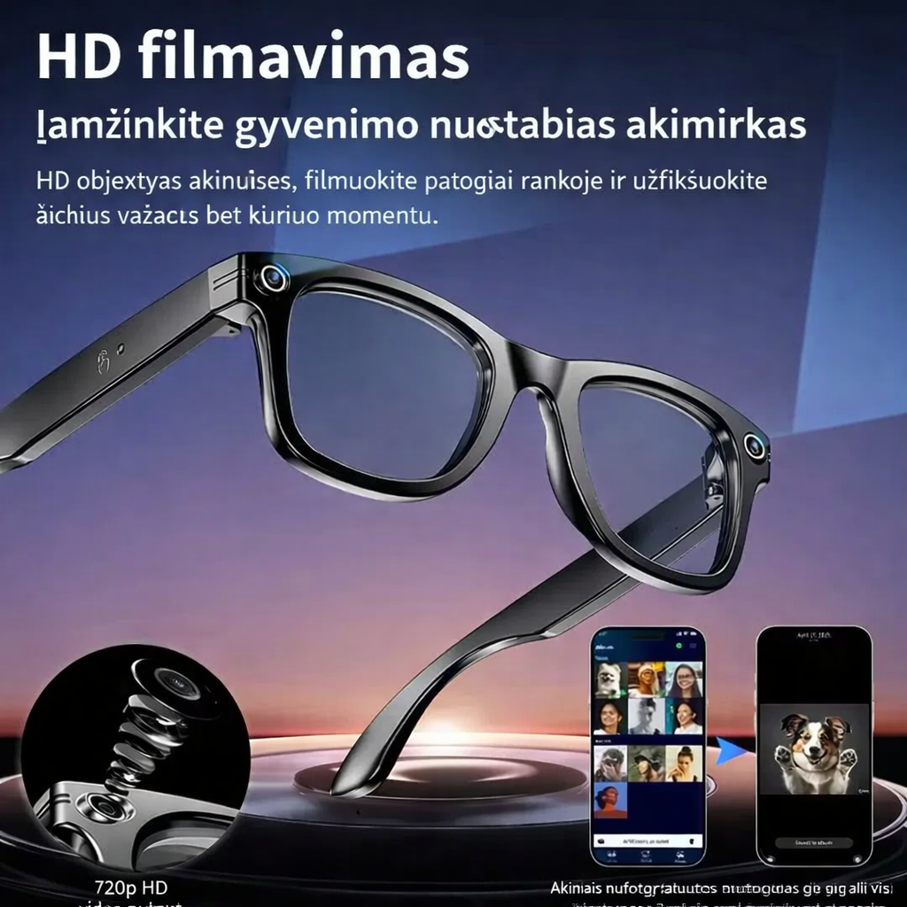 Dirbtinio intelekto filmavimo akiniai
