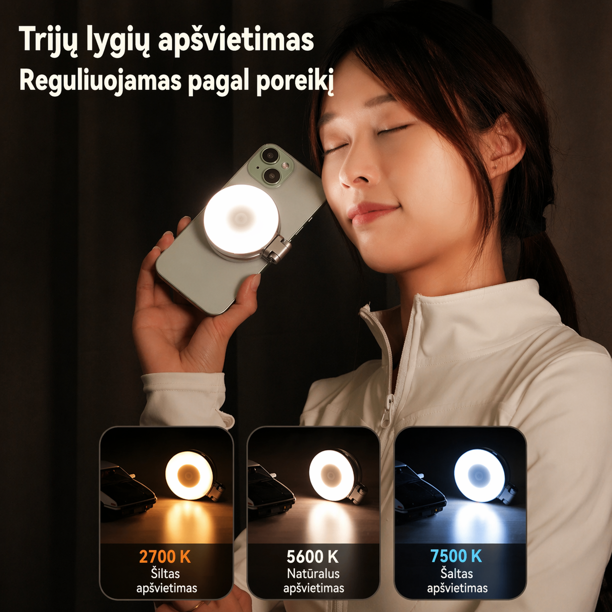 TELESIN Magnetinis Išmaniojo Telefono Apšvietimas – Jūsų Kadrų Kokybės Paslaptis!
