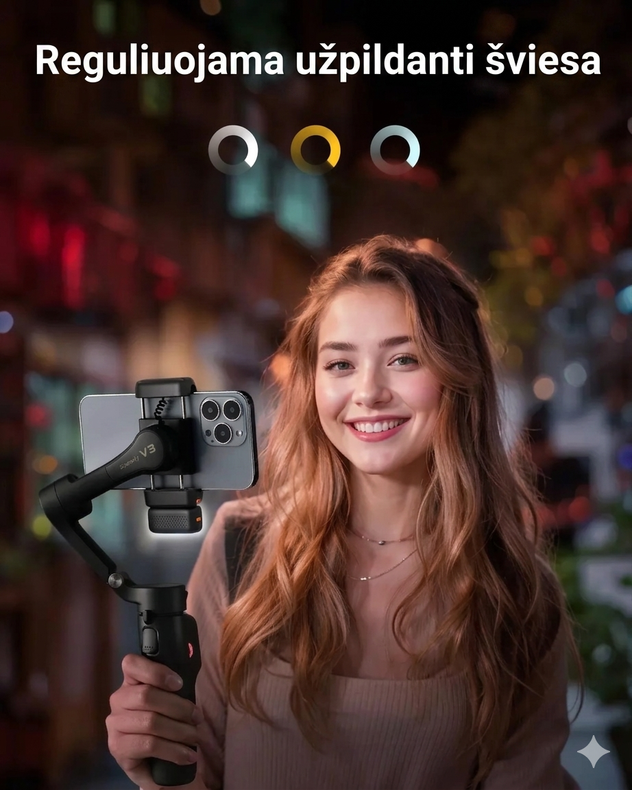Hohem V3 Išmaniojo Telefono Stabilizatorius – Paverskite Savo Kadrus Profesionaliais!