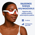 Raudonūjų spindulių terapijos akiniai paakių maišeliams mažinti