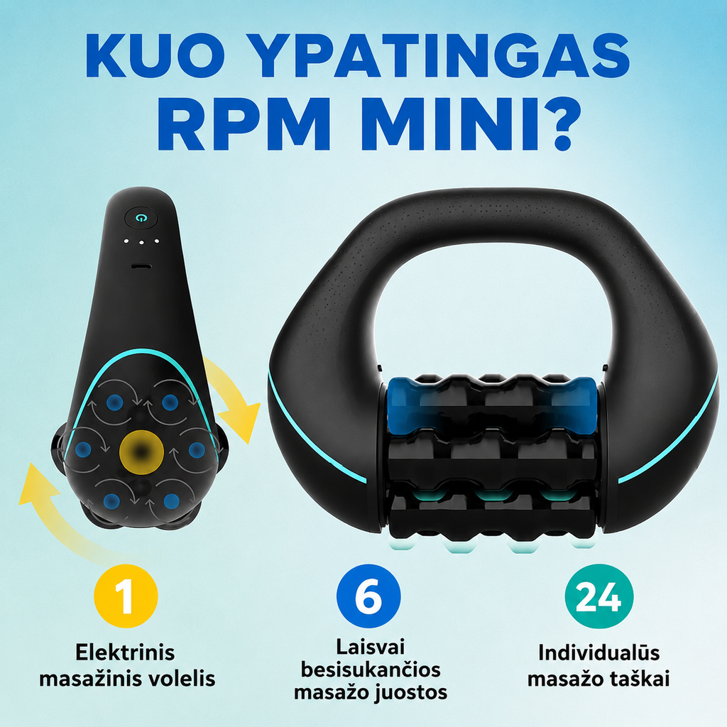 Elektrinis Masažuoklis „RPM Mini“ – Galingas Raumenų Atpalaidavimas