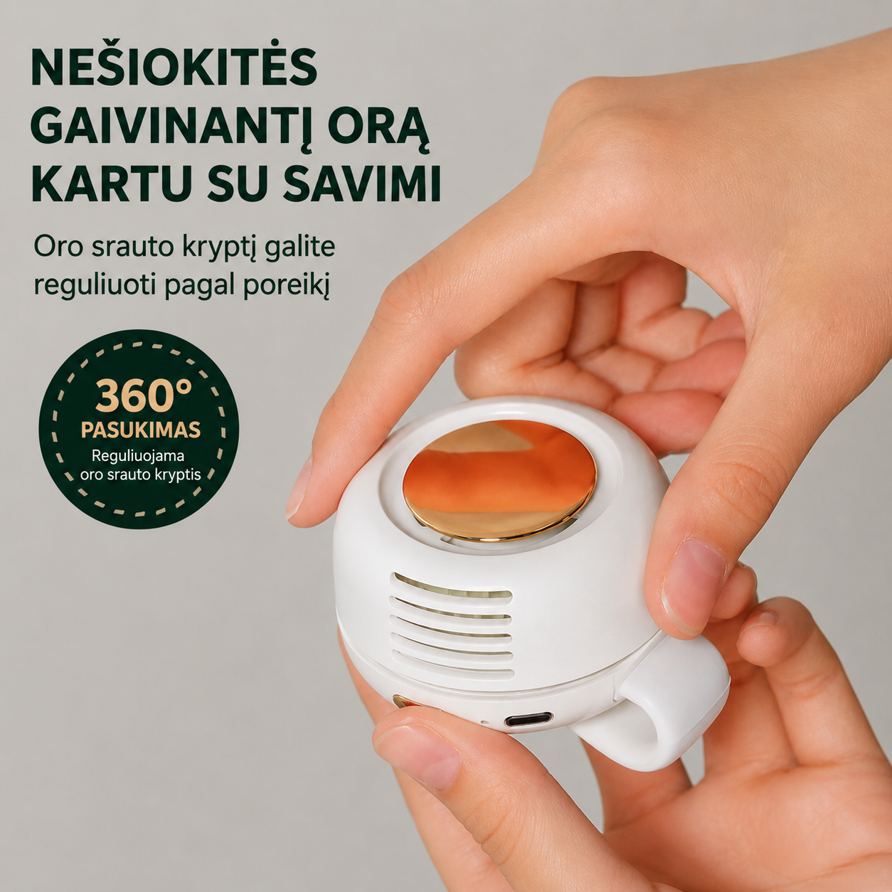 Mini Nešiojamas Ventiliatorius