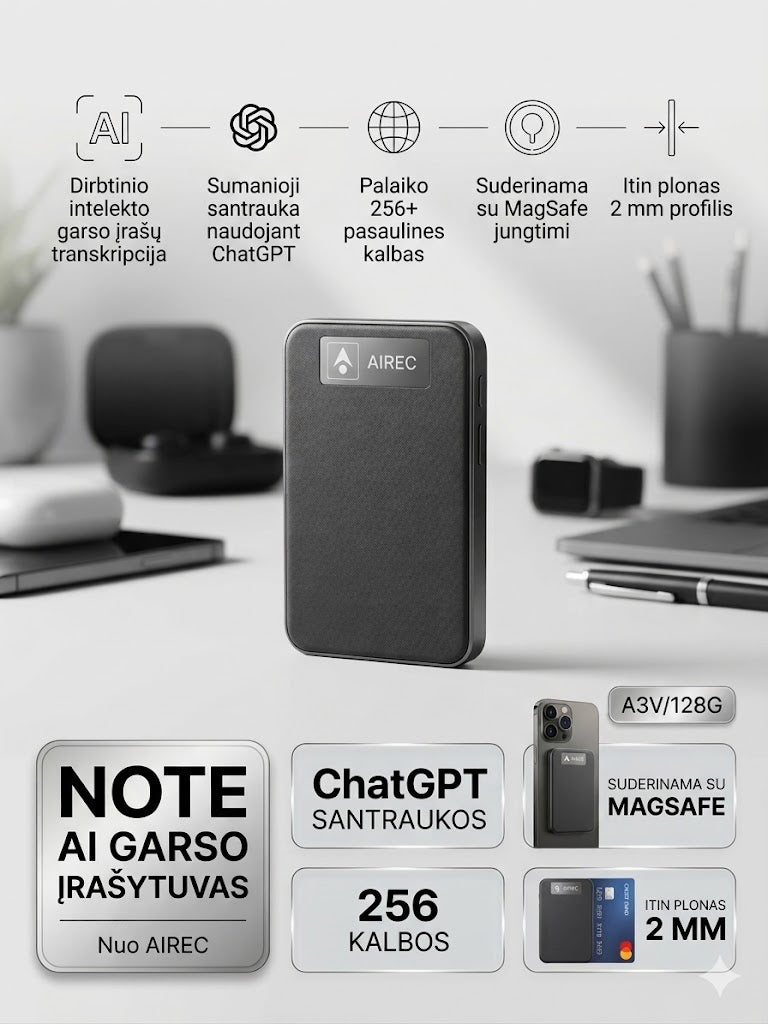 Dirbtinio intelekto diktofonas