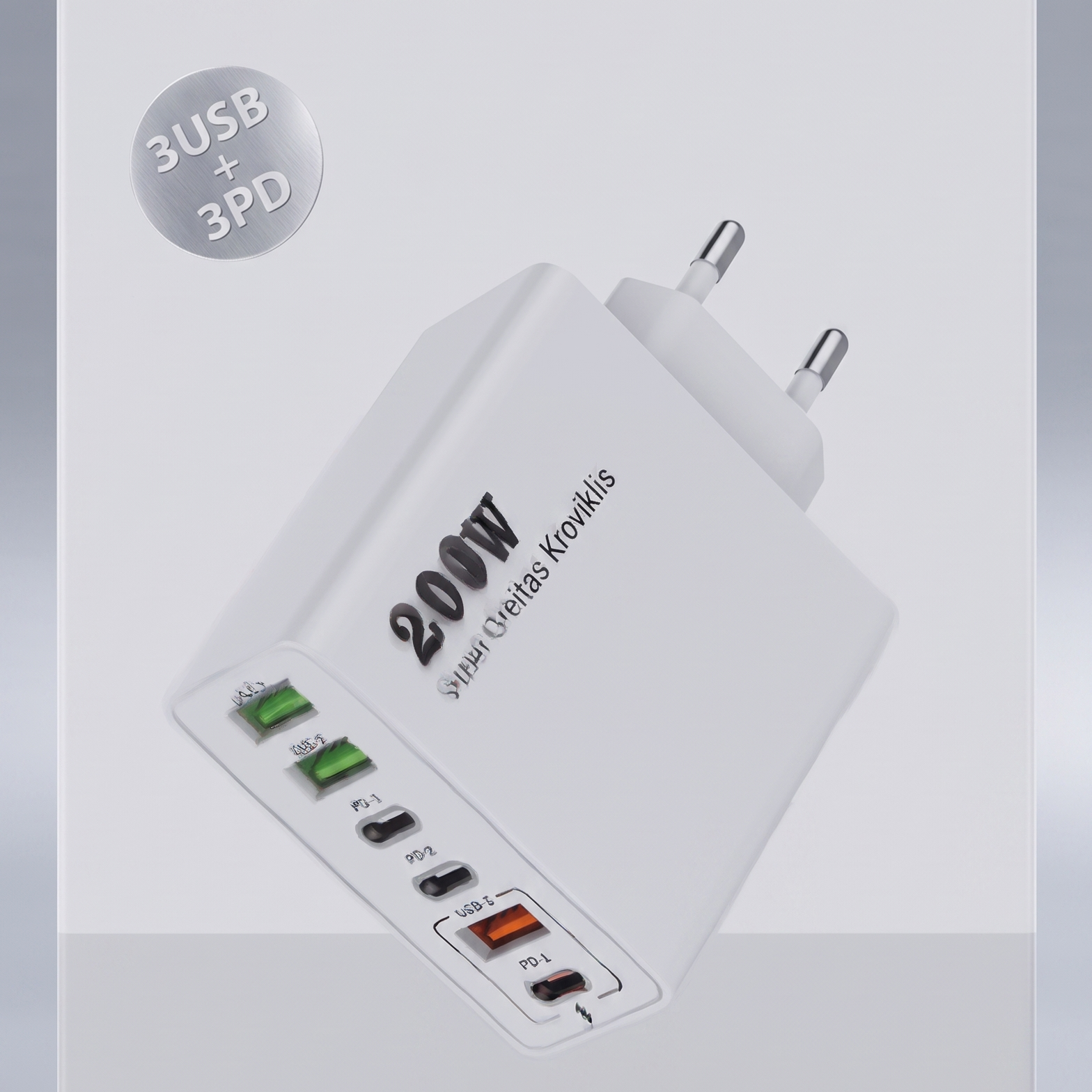 Įkroviklis su 6USB jungtimis