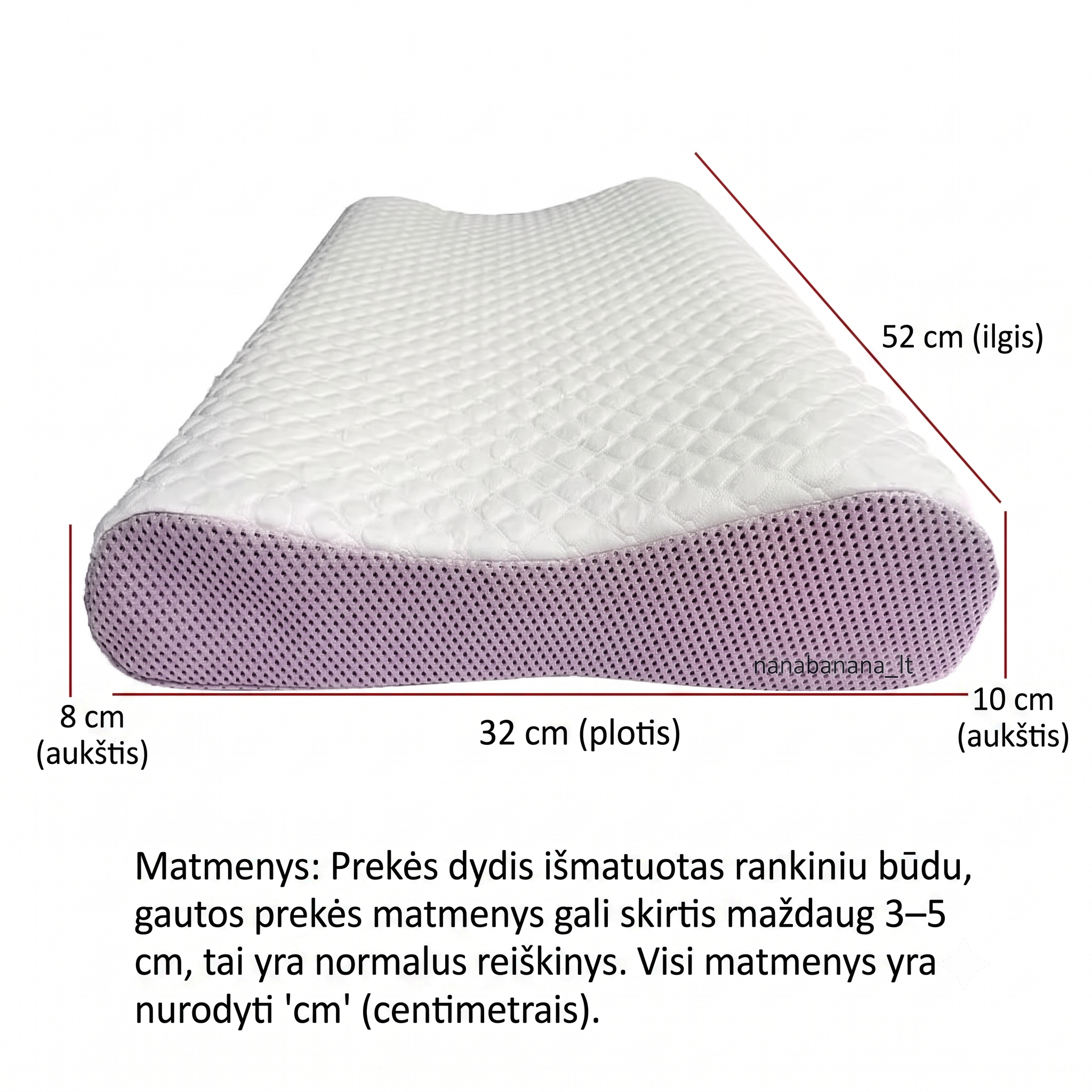 Ergonominė atminties putų pagalvė