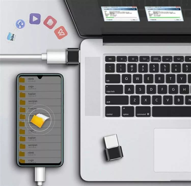Adapteris OTG USB-A į TYPE-C