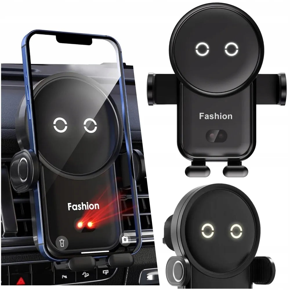 Automobilinis telefono laikiklis su belaidžiu įkrovimu (IQ / Qi)