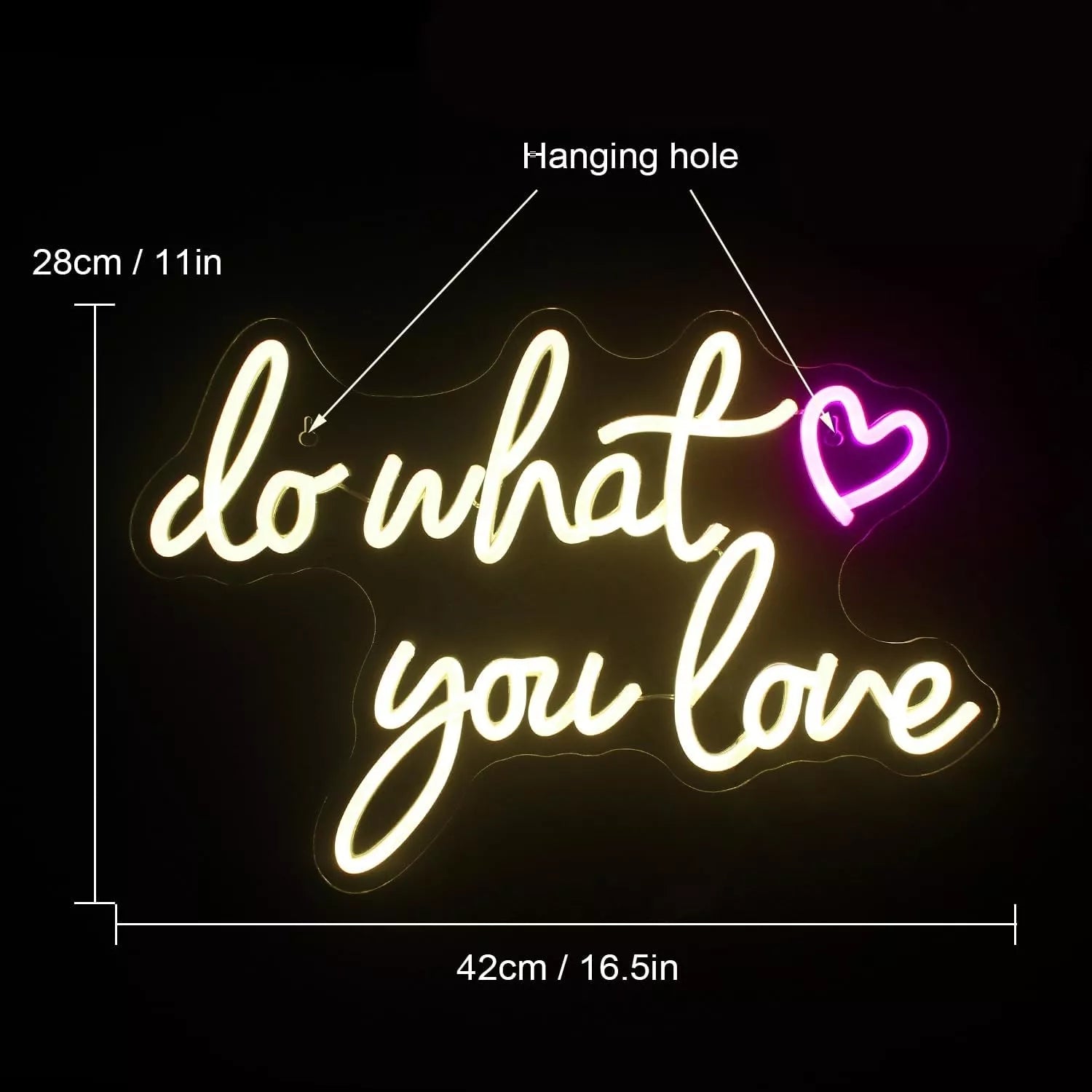 Dekoracinis šviestuvas "Do What You Love"