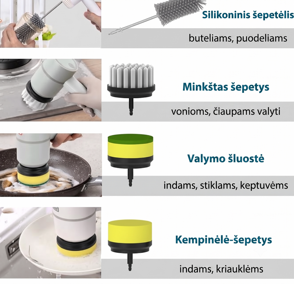 Elektrinis valymo šepetys