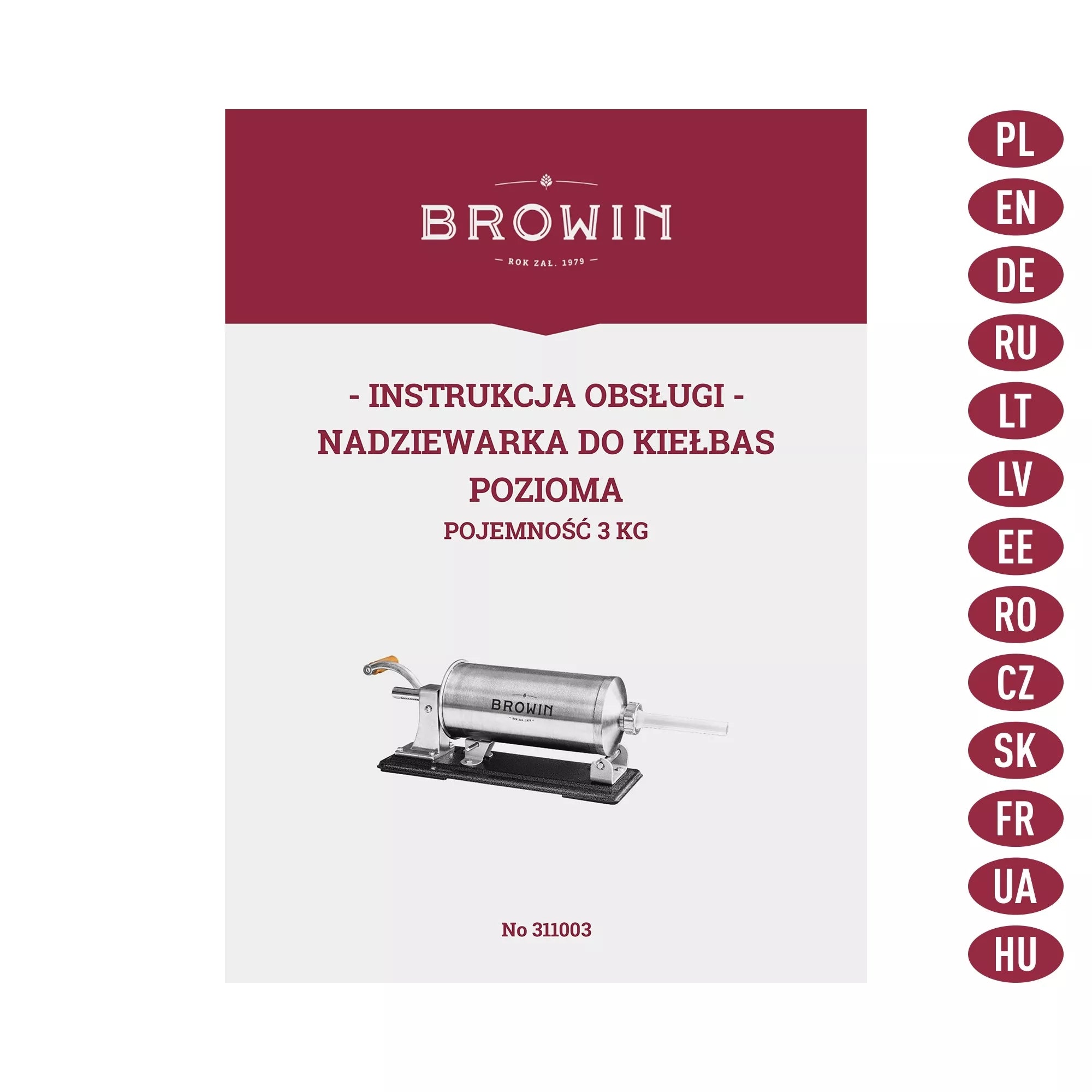 Horizontalus dešrelių kimštuvas 3 kg