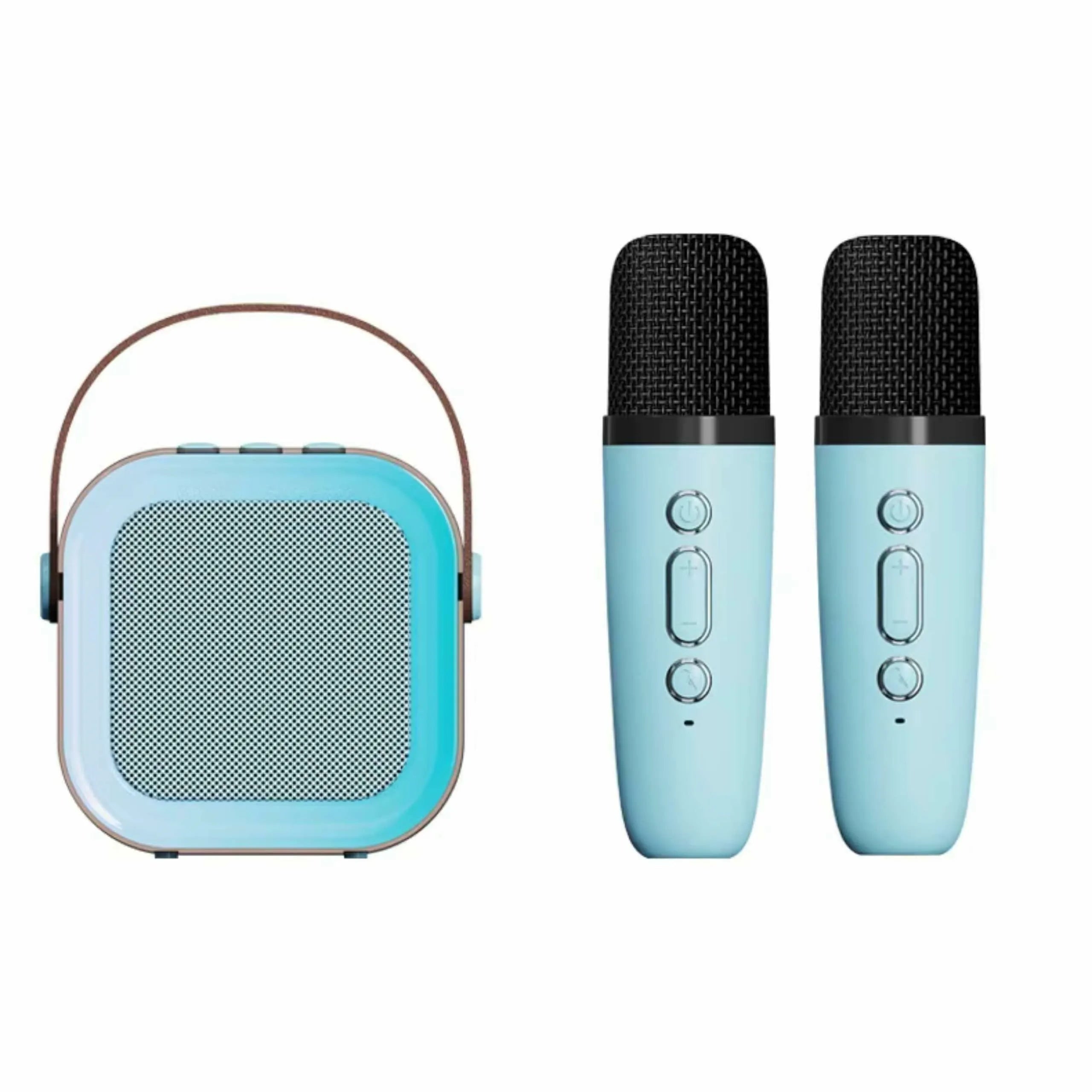Karaoke kolonėlė su mikrofonais (Bluetooth, LED apšvietimas)