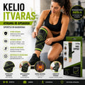 Kelio įtvaras su reguliuojamu dirželiu