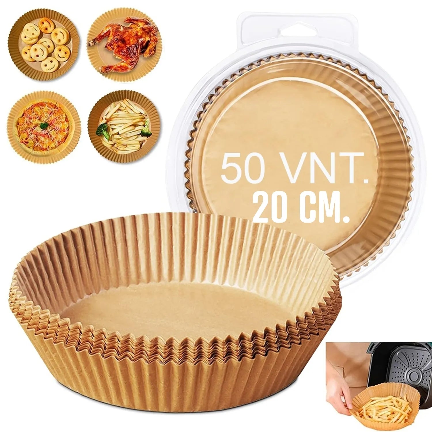 Kepimo popierinės formelės 20 cm (50 vnt.)