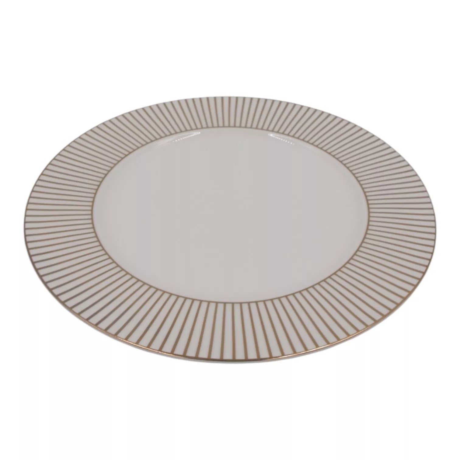 Keraminė lėkštė su auksinėmis linijomis, 27 cm