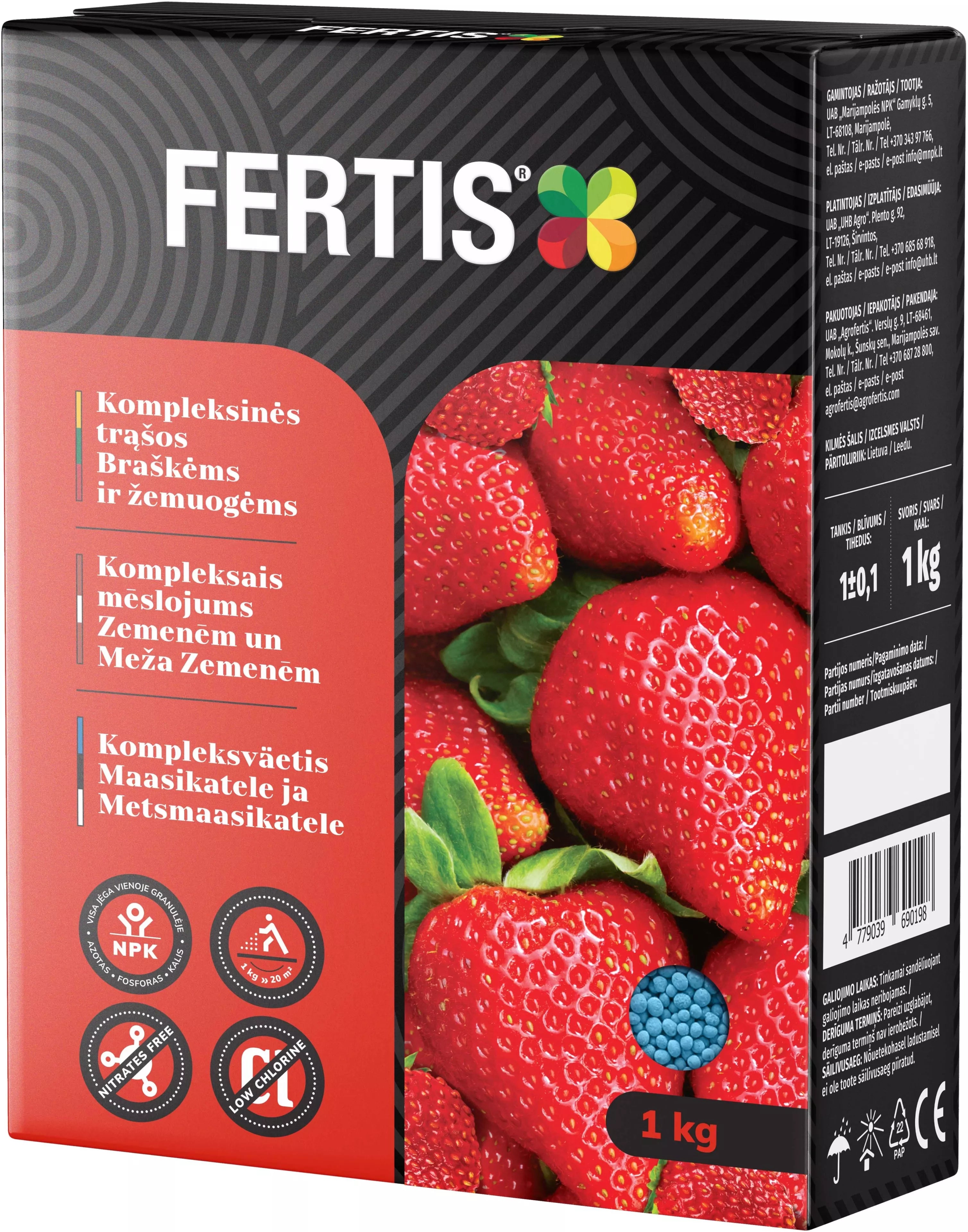 Kompleksinės trąšos Braškėms ir žemuogėms FERTIS, 1kg
