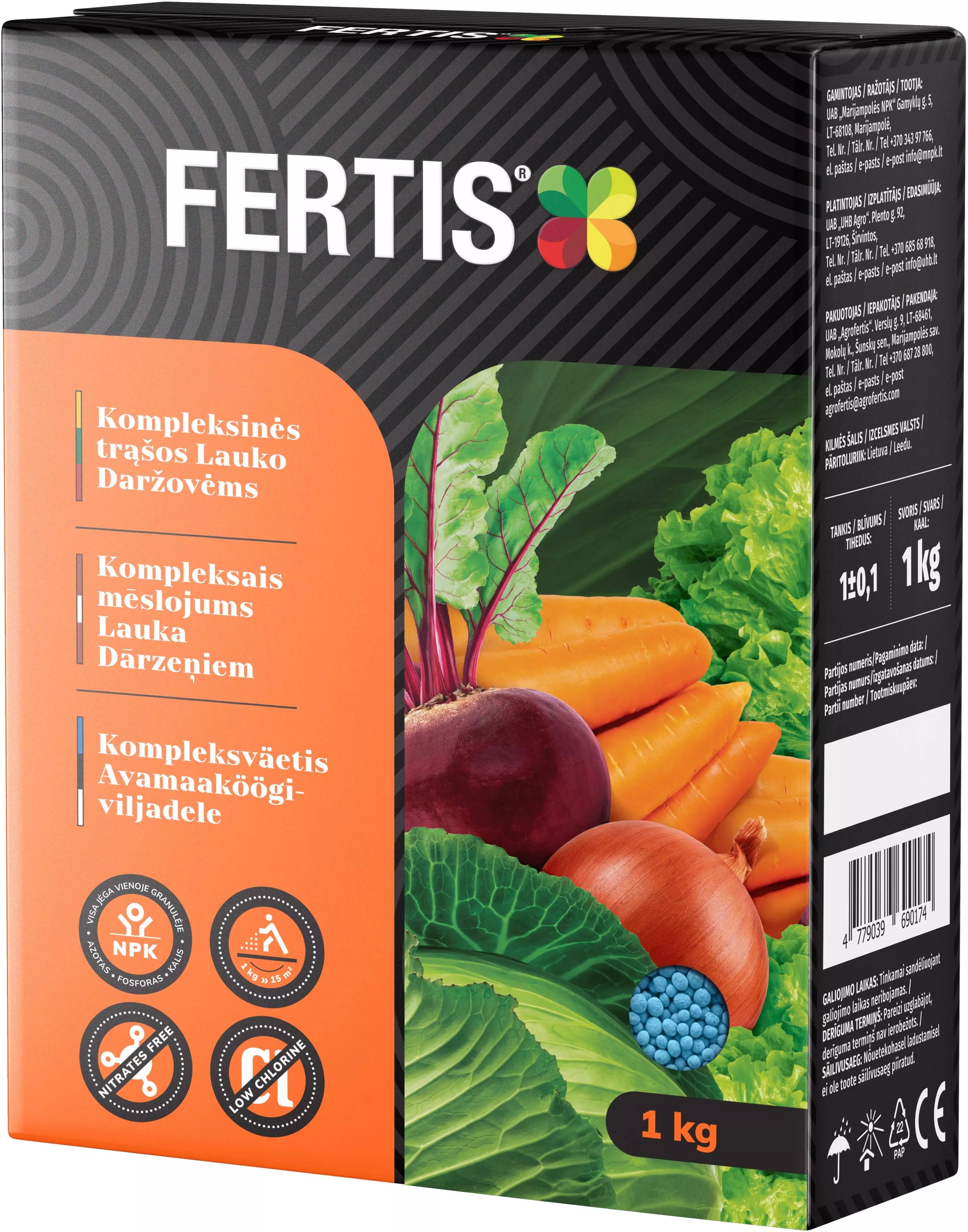 Kompleksinės trąšos Lauko daržovėms FERTIS, 1kg
