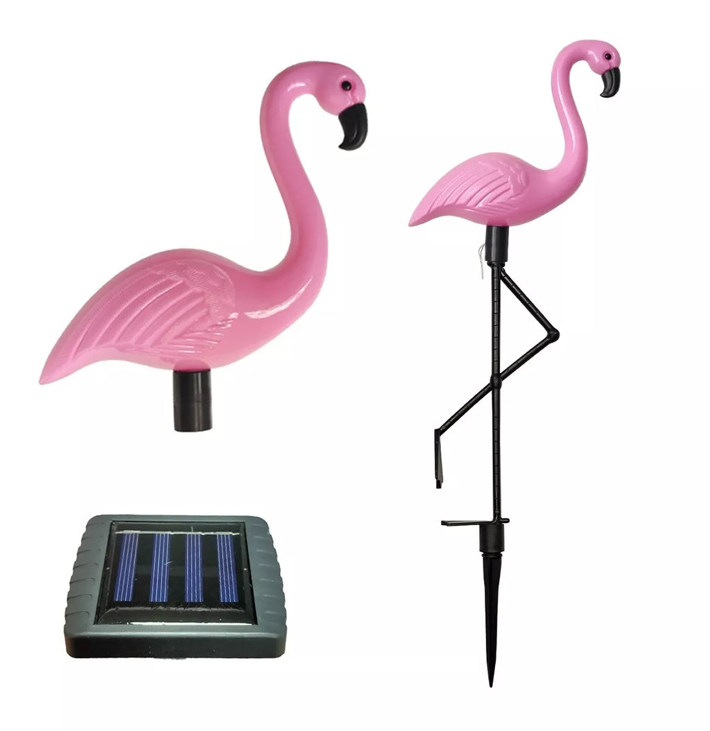 LED saulės sodo lempos – flamingas