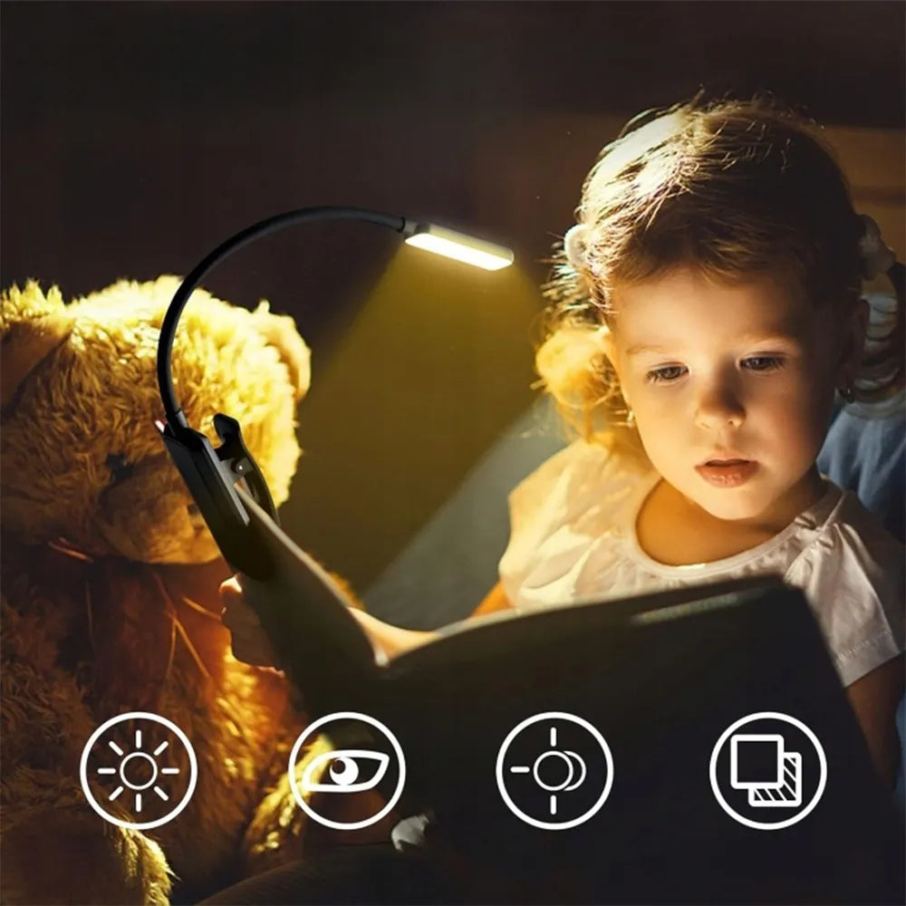LED skaitymo lempa su spaustuku – patogiam skaitymui bet kur
