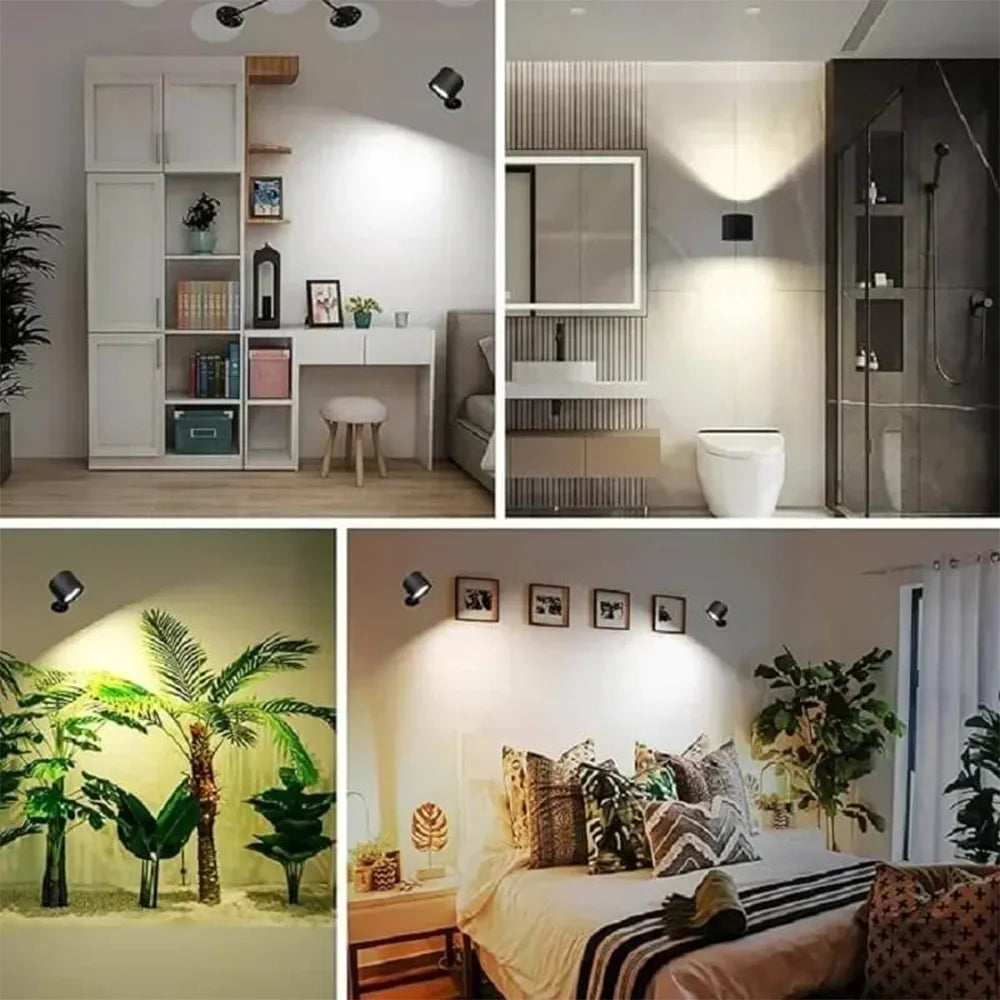 Magnetinė LED sieninė lempa su pulteliu