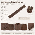 Metalinis užtrauktukas 18 cm – tamsiai rudos spalvos