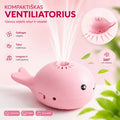 Mini ventiliatorius su skraidančiu kamuoliuku (rožinis)