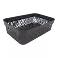 Plastikinė dėžutė su skylutėmis, 40 × 30 × 13 cm JUODA
