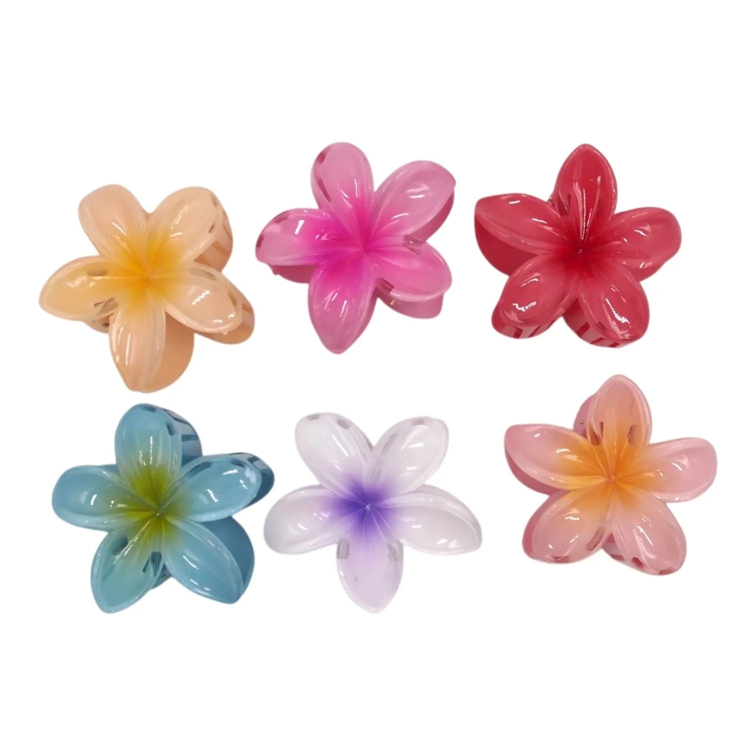 Plaukų segtukai – gėlytės 8 cm (6 vnt.)