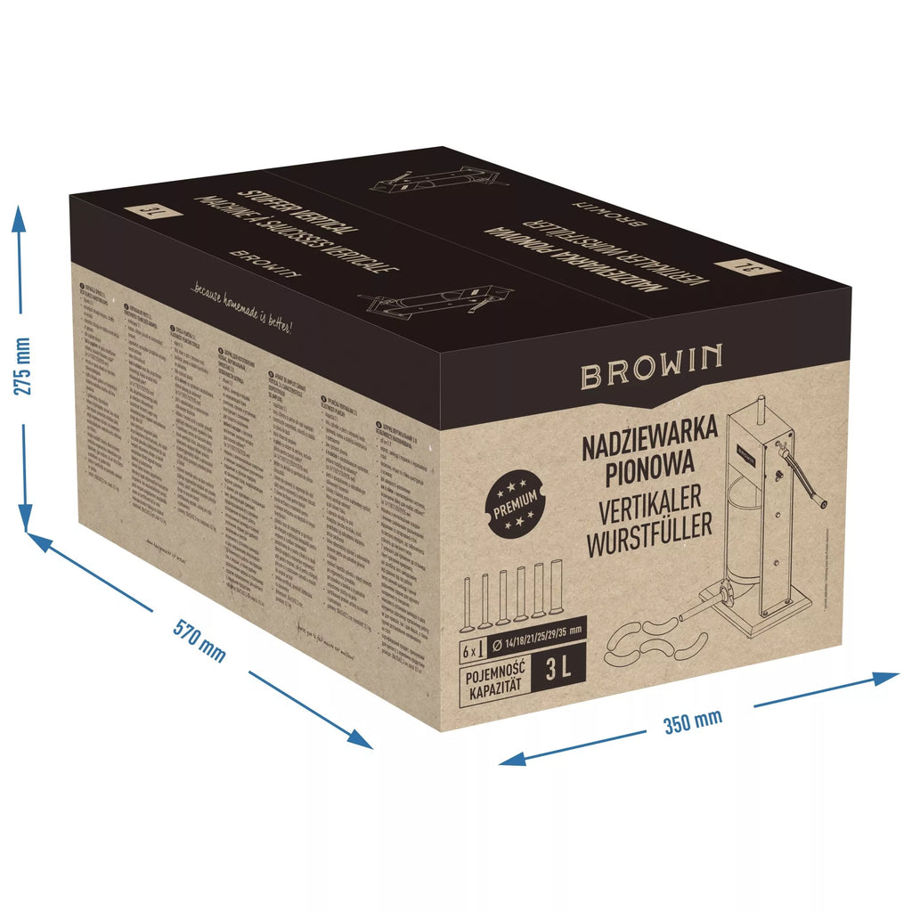 Premium vertikalus dešrų kimštuvas 3L