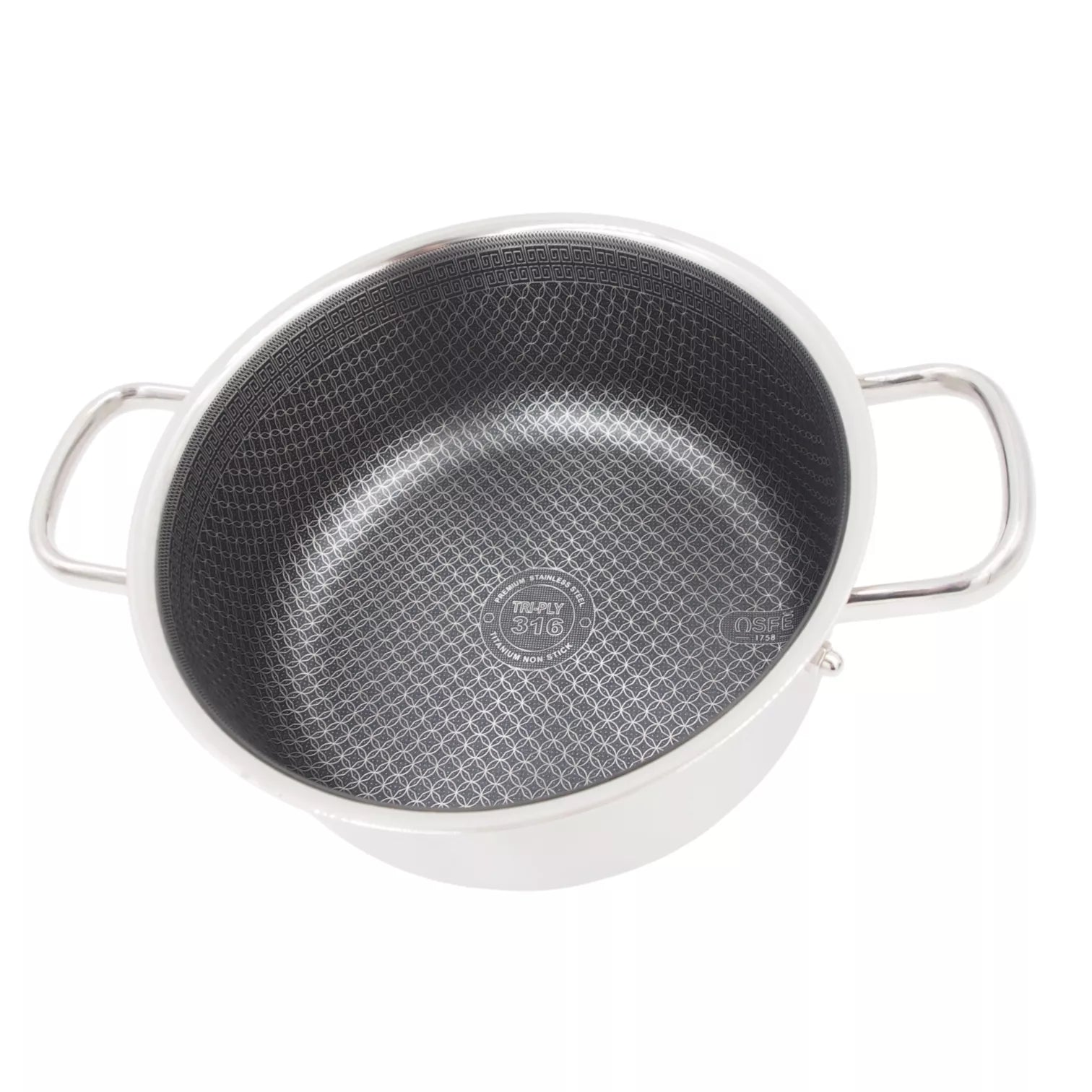 Puodas su dangčiu OSFÉ Tri-Ply, 24 cm, 5 l