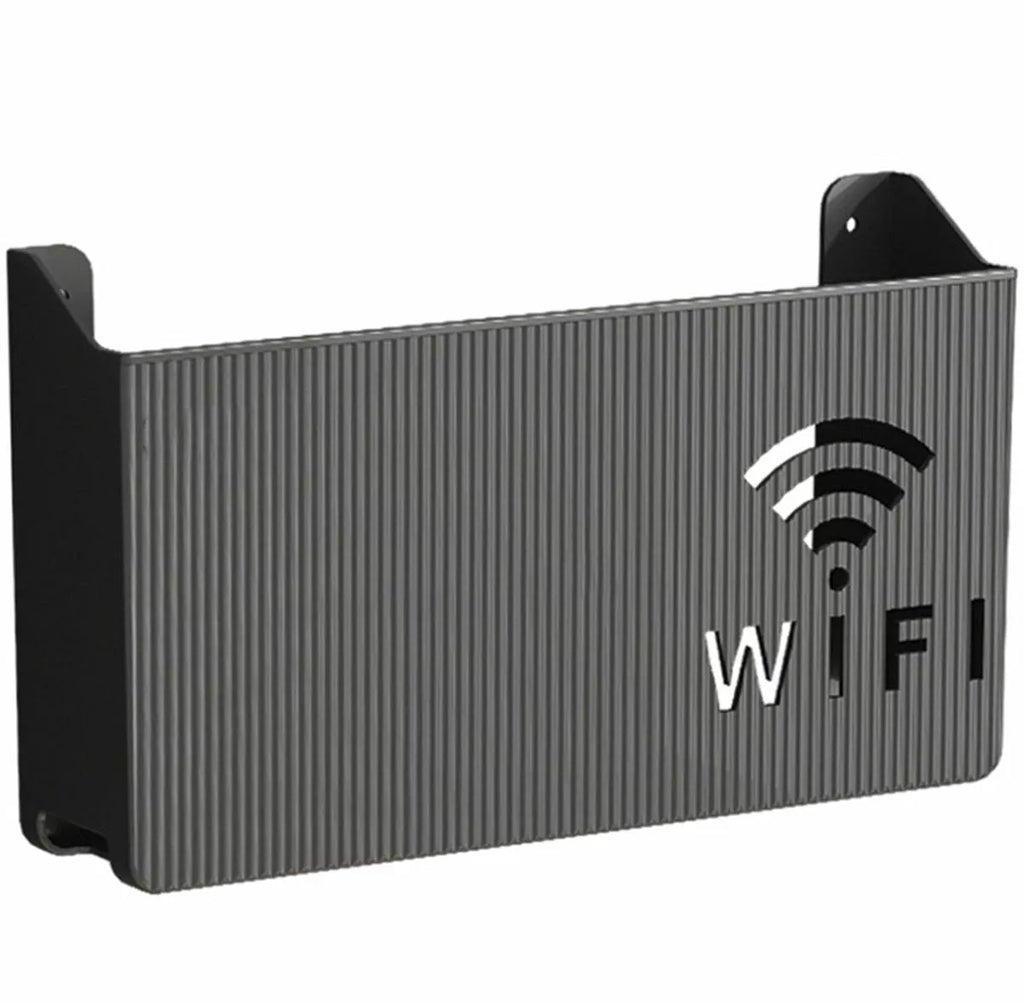 Sieninė lentyna Wi-Fi maršrutizatoriui (Juoda)