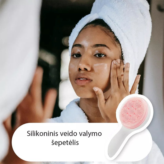 Silikoninis veido valymo šepetėlis