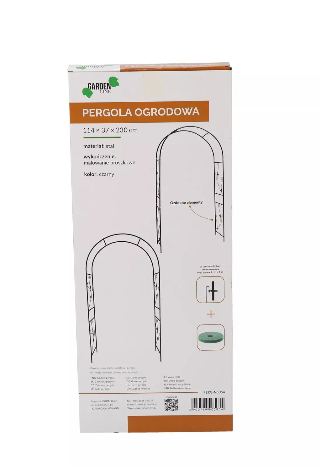 Sodo pergola su dekoracijomis 114 × 37 × 230 cm