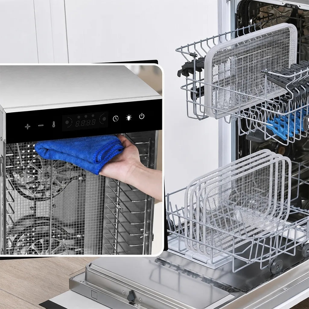 Vaisių ir maisto džiovyklė 800 W, 18 padėklų, nerūdijančio plieno korpusas
