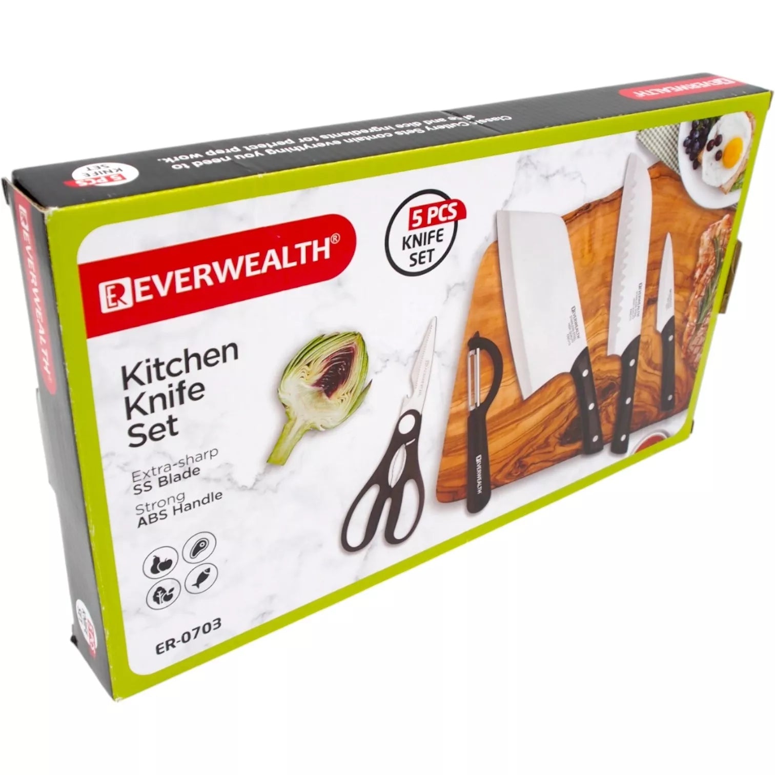 Virtuvinių peilių rinkinys EVERWEALTH 5 vnt.